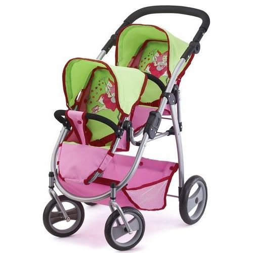 Bayer chariot de poupée Twin vert / rose 60 cm