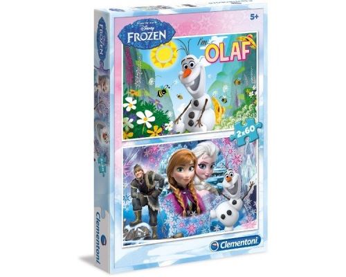 Puzzle 60 Pièces : 2 Puzzles - La Reine des Neiges, Clementoni