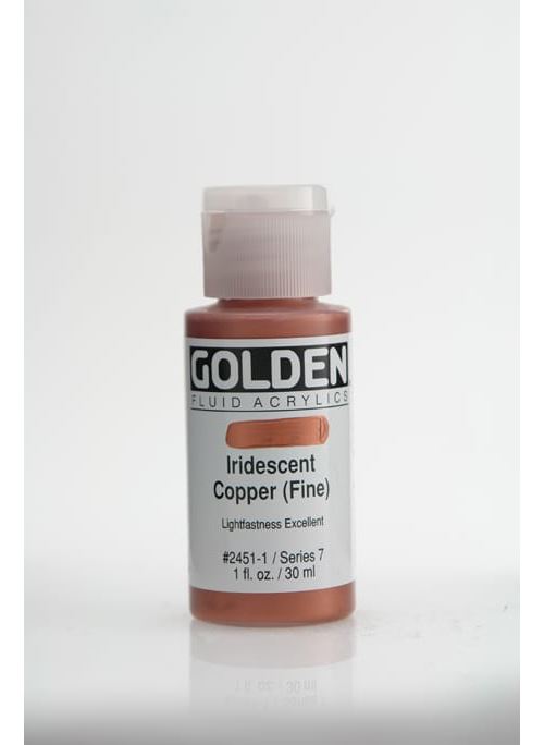 Peinture acrylic fluids golden vii 30ml iridescent cuivre fin - golden