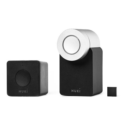 Pack Serrure Connectée Nuki Smart Lock 2.0 + Brigde Noir et Blanc