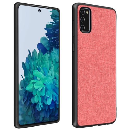 Avizar Coque pour Samsung Galaxy S20 FE Hybride Finition Tissu Ultra-fine Lavable à l'eau Rose