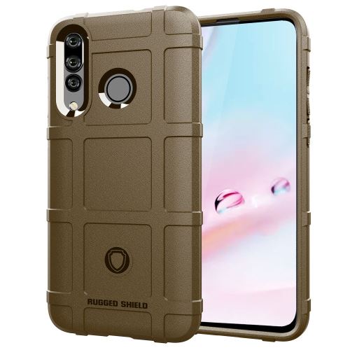 Coque en TPU grille carrée anti-chocs marron pour votre Huawei Nova 4