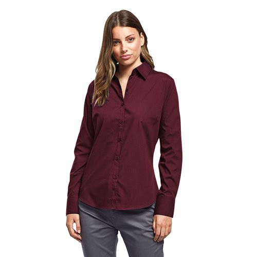 Premier Chemisier a manches longues Femme 56 FR Bordeaux UTRW1090 Chemises et chemisiers de sport Achat prix fnac
