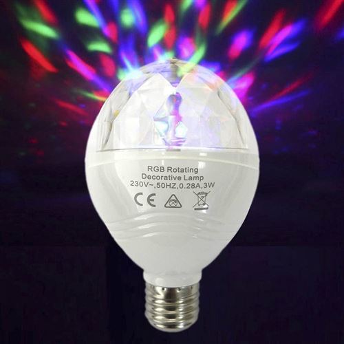 Ampoule LED disco 3 W multicolore E27 EDM [Classe énergétique A+]