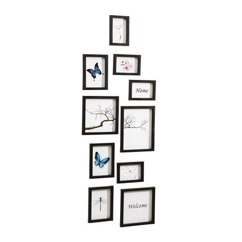 Nielsen Design 8999176 Nielsen Set de 10 cadres en plastique Noir