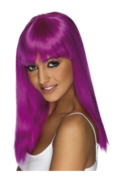 Perruque glamourama neon violet