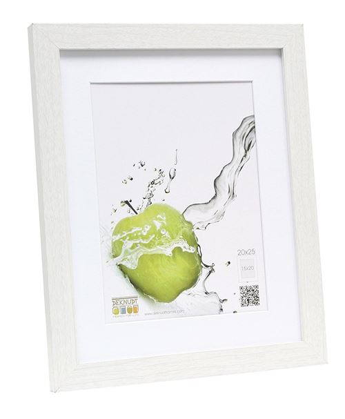 Deknudt Frames S66KF1 - P1 - Basic Cadre Photo avec Passe-Partout Bois/MDF Blanc 20 x 25 cm