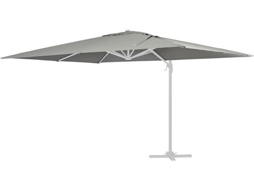 Toile pour parasol jardin déporté sun 4 - 3 x 4 m - gris clair
