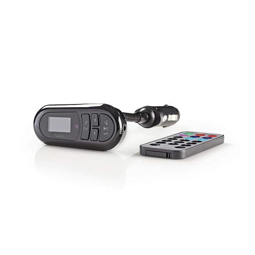 NEDIS CATR100BK Émetteur FM de Voiture, Bluetooth, Emplacement pour Carte MicroSD, Appel Mains Libres