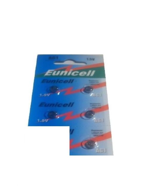 EUNICELL - Lot de 5 PILES AG1 LR621 164 364 531