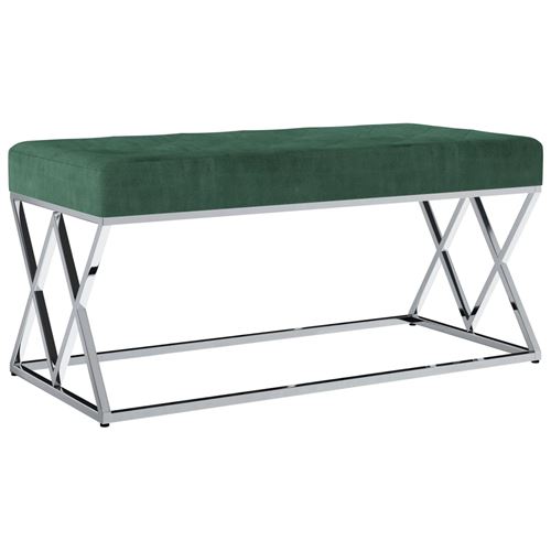 Chunhe Banc 97 cm Vert Tissu de velours et acier inoxydable AB249845