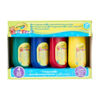 Pack de 4 bouteilles de peinture aux doigts Goliath
