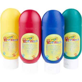 Pack de 4 bouteilles de peinture aux doigts Goliath