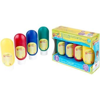 Pack de 4 bouteilles de peinture aux doigts Goliath