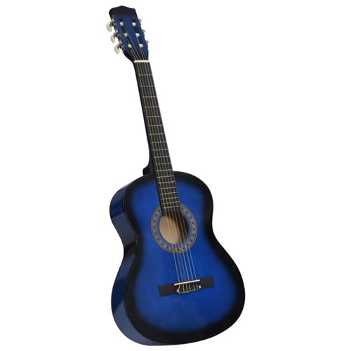 vidaXL Guitare classique de débutants et enfants Bleu 3/4 36