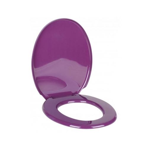Abattant WC - 45,4 x 36,5 cm - Plastique - Mauve