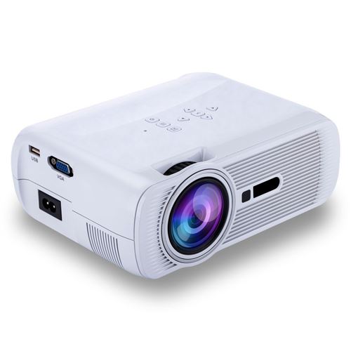 Mini vidéoprojecteur portable LED 1000 Lumens HD Carte SD USB Blanc
