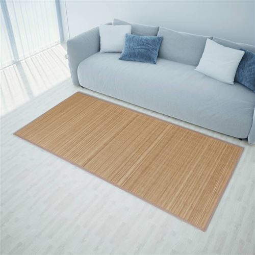 Vidaxl Marron Tapis En Bambou À Latte Rectangulaire 120 X 180 Cm - Image 1