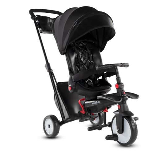 smarTrike smarTfold 7 tricycle évolutif 8 en1 pliant/siège inclinable/pivotant Cuir Noir