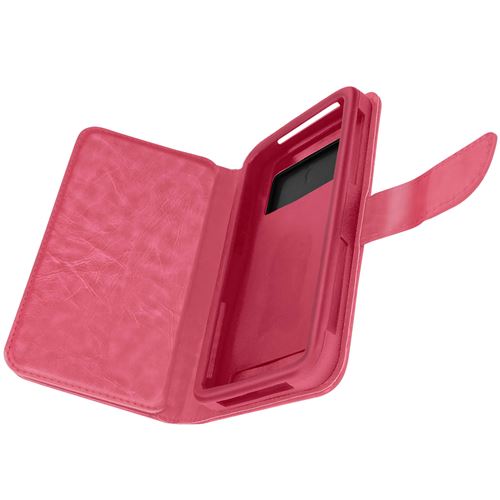Etui Universel Smartphone Housse Portefeuille 6 Porte-carte fuchsia Taille xl