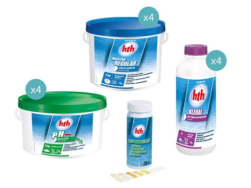HTH Kit de traitement complet au chlore (41-60 m&sup3;) - 
