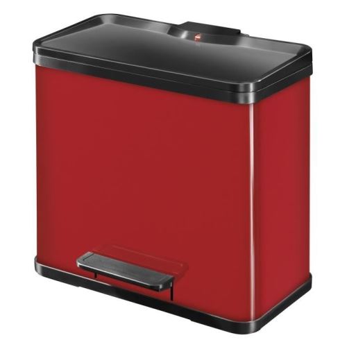 Hailo poubelle a pédale tri sélectif öko trio plus l rouge 0633-240