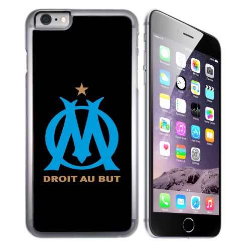 Coque pour iPhone 6 Plus et iPhone 6S Plus logo om marseille noir