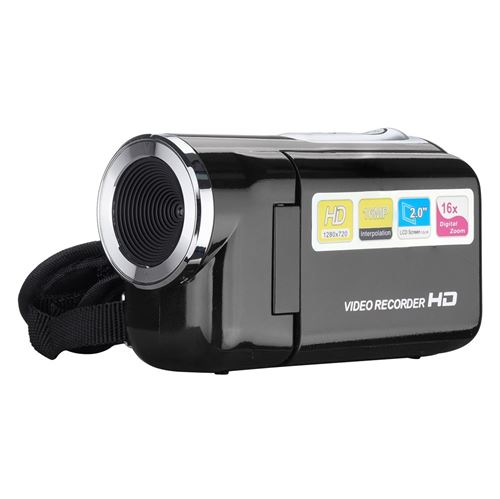 Non Communiqué Noir Caméscope 720P Hd Zoom Numérique 4X