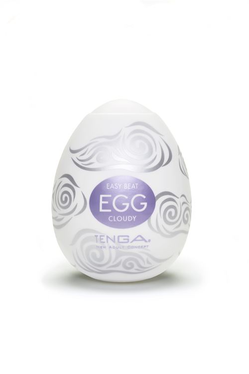 TENGA Egg Cloudy - Pack de Masturbateurs en Forme d'Œufs pour Homme, Sextoy Stimulateur de Pénis, Sextoy avec Rainures Internes à Sensation, 6 Unités