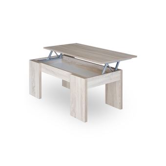Table Basse Gotham Avec Plateau Relevable Et Rangement Couleur