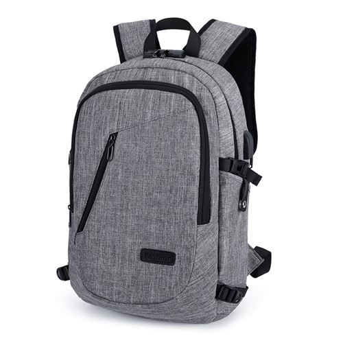 Sac à Dos de Ordinateur Portable Anti-vol Étanche avec Port de Casque et Port de Chargement USB Externe Tablette PC / Voyage / Af
