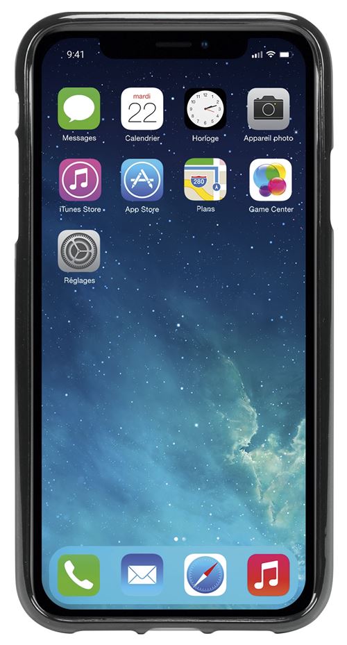Mobilis T-Series - Coque de protection pour téléphone portable - noir - pour Apple iPhone XR