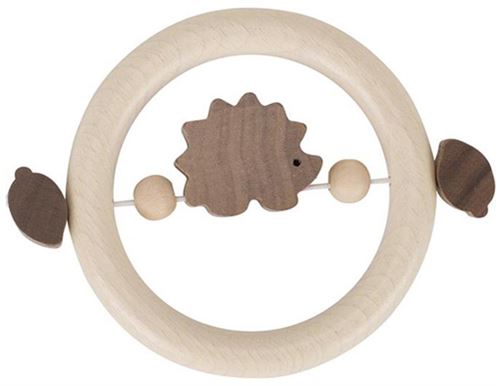 Hochet bois avec élastique Hérisson Naturel 764980 - HEIMESS