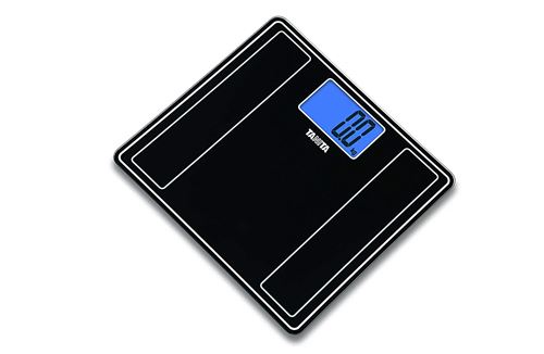 Tanita - HD-382 BK - Balance Digitale - Verre Ultra Slim - Affichage XXL - Noir Métallisé
