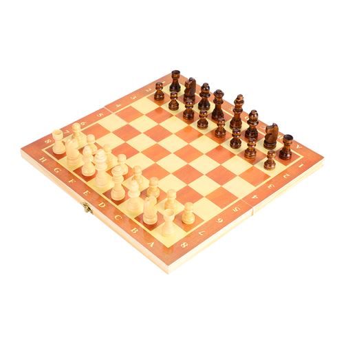 Jeu d'échecs en bois portatif pliant