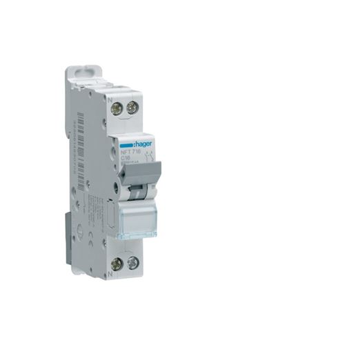 Hager Ngt720 Disjoncteur Modulaire 1P Plus N 6 10Ka D 20A 1M. - Image 1