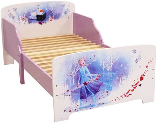 Disney lit d'enfant congelé 140 x 70 avec sommier à lattes blanc/violet