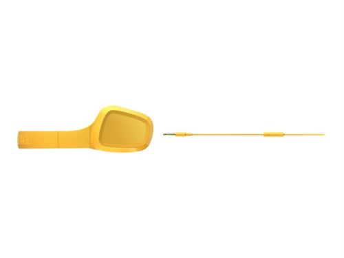 Energy Headphones 1 - Koptelefoon met micro - op oor - met bekabeling - 3,5 mm-stekker - ruisisolatie - geel