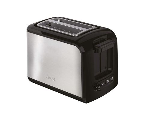 Tefal Tt410d10 Grille-pain Toaster Express 2 Fentes 850w Décongélation Réchauffage 7 Niveaux De Dorage Inox Et Noir