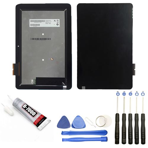 Visiodirect® Ecran complet: Vitre + LCD compatible avec Asus T101HA NOIR + Kit outils + Colle B7000 Offerte