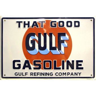 Plaque Tôle Dibond Gulf Racing - Décoration Garage Panneau Le Mans - Fabriqué France