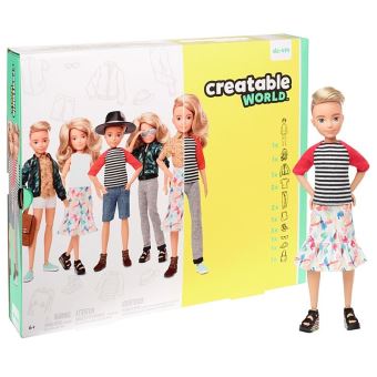 Creatable World poupée avec accessoires set cheveux blonds ondulés 30 cm - 1
