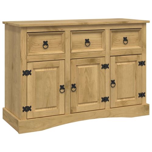 vidaXL Buffet Pin mexicain massif Gamme Corona 132 x 43 x 78 cm