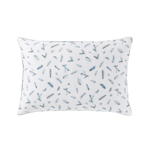 Essix - Taie d'oreiller Songe d'Hiver en Satin de coton Bleu Glacier - 50 x 75 cm
