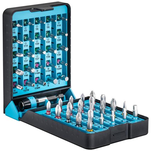 Coffret d'embouts de vissage Universel 52 pi&egrave;ces Torx Pozi Phillips Plats Hex
