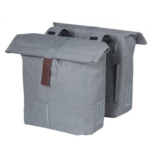 Basil sac à vélo double City 28-32 litres polyester gris