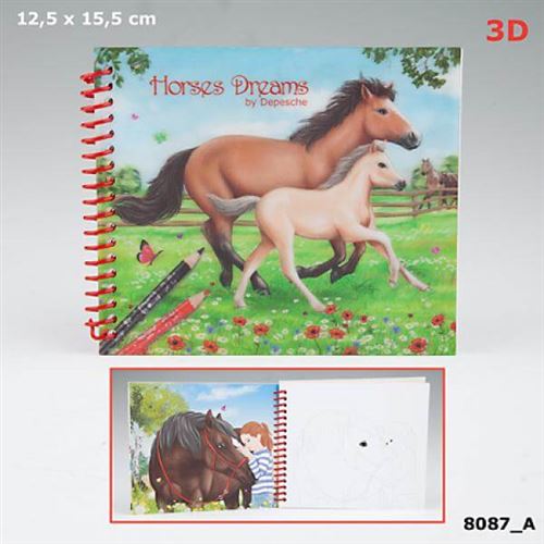 Depesche 8087 – Livre à Colorier Pocket Horses Dreams