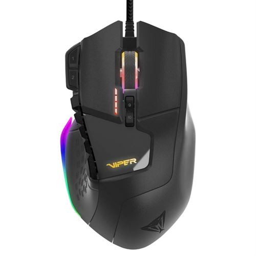 Patriot memory viper v570 rgb usb laser 12000dpi droitier noir souris - souris (droitier, laser, usb, 12000 dpi, 159,2 g, noir)