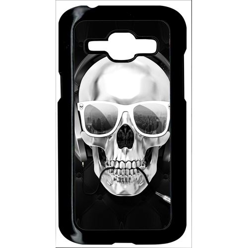 Coque Tete De Mort Swag Casque De Musique Compatible Samsung Galaxy J1 Transparent