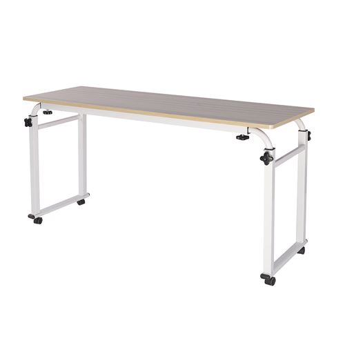 Table d'ordinateur Insma Longueur 120-190cm largeur 40cm hauteur 60-90cm Blanc